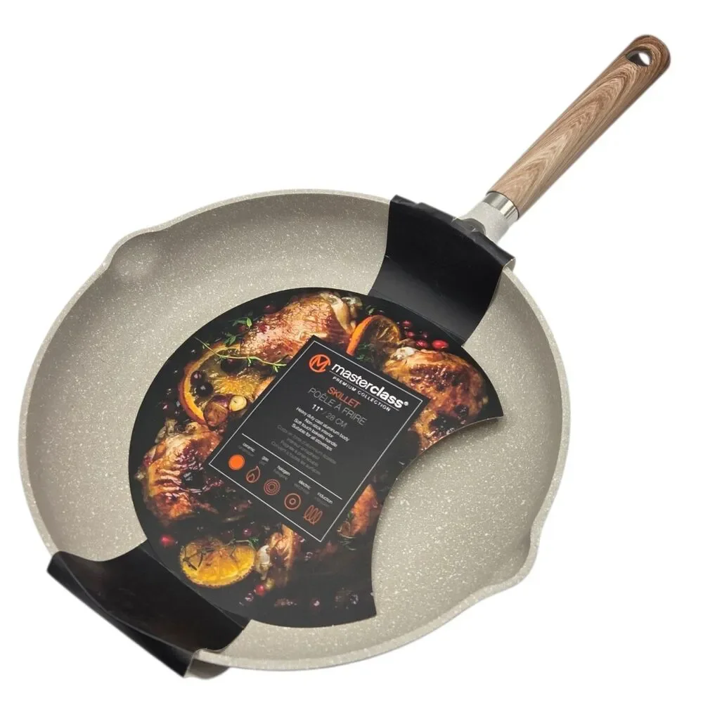 Masterclass Premium Cookware 11in Frying Pan Skillet Greige Speckled‎ Induction